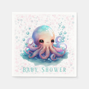 Niedliche Octopus Babydusche Serviette