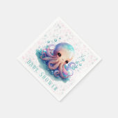 Niedliche Octopus Babydusche Serviette (Ecke)