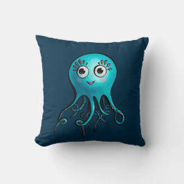 Niedliche Octopus Blauer Cartoon Tier Kissen