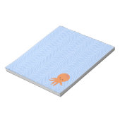 Niedliche Octopus Cartoon Blue Waves kundenspezifi Notizblock (Rotiert)