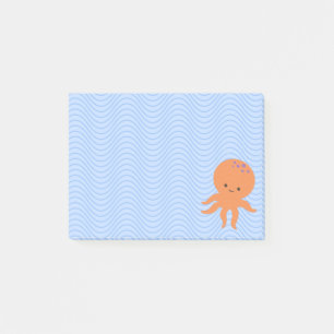Niedliche Octopus Cartoon Blue Waves kundenspezifi Post-it Klebezettel