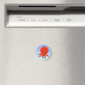 Niedliche Octopus Cartoon Blue Waves Magnet (In Situ (Geschirrspüler))
