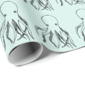 Niedliche Octopus-Illustration Geschenkpapier (Rolleneckpunkt)