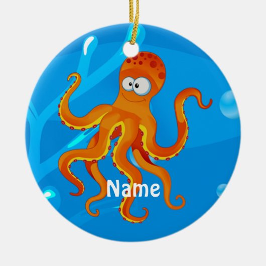 Niedliche Octopus Ocean Beach Ornament (Vorne)