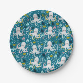 Niedliche Octopus-Papier-Teller Pappteller (Vorderseite)
