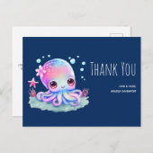 Niedliche Octopus Sea Kreation Vielen Dank Postkarte (Vorne/Hinten)