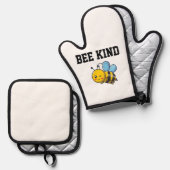 Niedliche Ofen-Mitt- und Pothalter Ofenhandschuh & Topflappen-Set (Vorderseite/Rückseite)