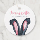 Niedliche Ohren glücklich Ostern Geschenkanhänger (Vorderseite)