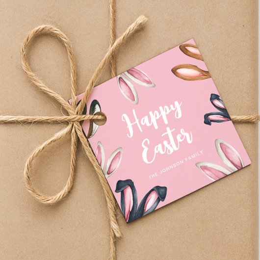 Niedliche Ohren glücklich Ostern Geschenkanhänger