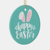 Niedliche Ohren glücklich Ostern | KERAMIK Ornament (Rechts)