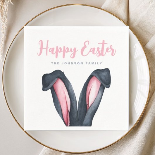 Niedliche Ohren glücklich Ostern Serviette