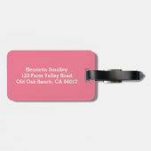 Niedliche Oinky Schwein-personalisierter Gepäckanhänger (Rückseite horizontal)