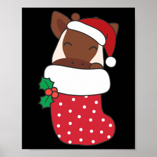 Niedliche Okapis zu Weihnachten Strümpfe zu Weihna Poster