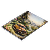 niedliche Oldtimerruste Blume Notizblock (Linke Seite)