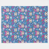 Niedliche Öle und Blume Fleecedecke (Vorderseite (Horizontal))