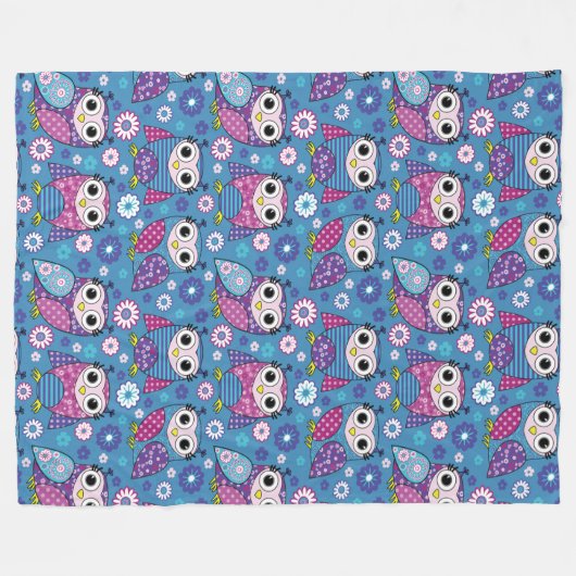 Niedliche Öle und Blume Fleecedecke (Vorderseite (Horizontal))