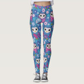 Niedliche Öle und Blume Leggings (Vorderseite)