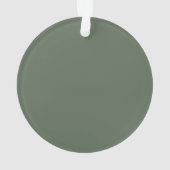 Niedliche Olive Green Snow Woman Ornament (Rückseite)