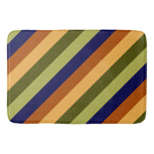 Niedliche Olive Sage Navy Streifen große Badematte
