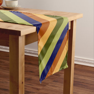Niedliche Olive Sage Navy Streifen große Tischläuf Großer Tischläufer