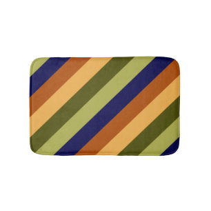 Niedliche Olive Sage Navy Streifen Kleine Badematt Badematte