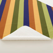 Niedliche Olive Sage Navy Streifen Kleine Sherpa B Sherpadecke (3/4)