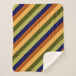 Niedliche Olive Sage Navy Streifen Kleine Sherpa B Sherpadecke