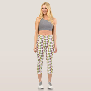 Niedliche Oliven singen Cartoon Capri Leggings