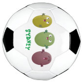 Niedliche Oliven singen Cartoon Fußball (Gedreht)