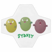 Niedliche Oliven singen Cartoon Fußball (Flach)