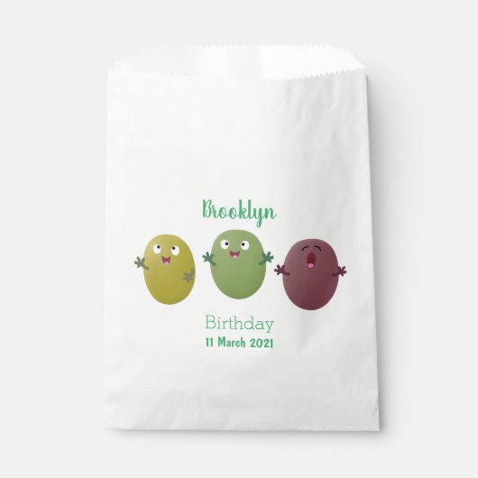 Niedliche Oliven singen Cartoon Geschenktütchen (Vorderseite)