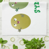 Niedliche Oliven singen Cartoon Geschirrtuch (Gefaltet)