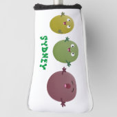 Niedliche Oliven singen Cartoon Golf Headcover (Rotieren 90)