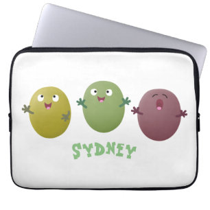 Niedliche Oliven singen Cartoon Laptopschutzhülle