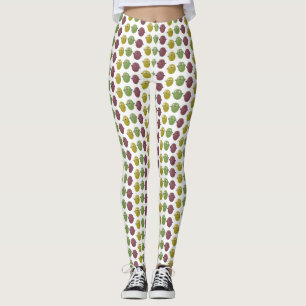 Niedliche Oliven singen Cartoon Leggings