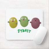 Niedliche Oliven singen Cartoon Mousepad (Mit Mouse)