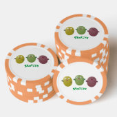 Niedliche Oliven singen Cartoon Pokerchips (Stapel)