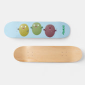 Niedliche Oliven singen Cartoon Skateboard (Horizontal)
