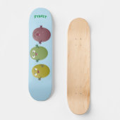 Niedliche Oliven singen Cartoon Skateboard (Vorderseite)