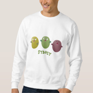 Niedliche Oliven singen Cartoon Sweatshirt