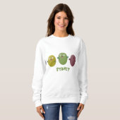 Niedliche Oliven singen Cartoon Sweatshirt (Vorne ganz)