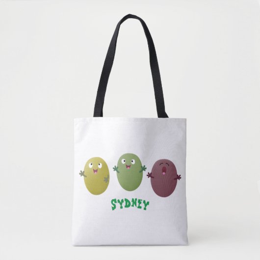 Niedliche Oliven singen Cartoon Tasche (Vorderseite)