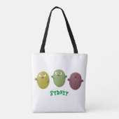 Niedliche Oliven singen Cartoon Tasche (Rückseite)
