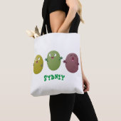 Niedliche Oliven singen Cartoon Tasche (Von Nahem)