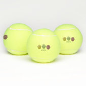 Niedliche Oliven singen Cartoon Tennisbälle (Multi)