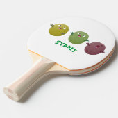 Niedliche Oliven singen Cartoon Tischtennis Schläger (Vorderseite)