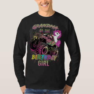 Niedliche Oma eines Monster Truck Girl Geburtstags T-Shirt