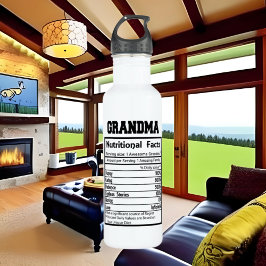 niedliche Oma-Fakten - Wortart Edelstahlflasche