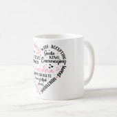 Niedliche Oma/Herz Definition Kaffeetasse (VorderseiteRechts)