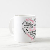 Niedliche Oma/Herz Definition Kaffeetasse (Vorderseite Links)